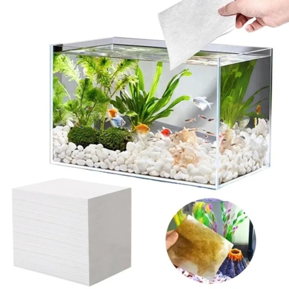 Aquarium Fish Yellow - 50 szt. Wielofunkcyjny Filtr Akwariowy Papier