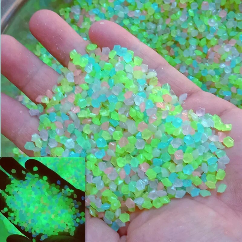 Aquarium Fish Saltwater - 1000szt 3-5mm Świecący piasek świecący w