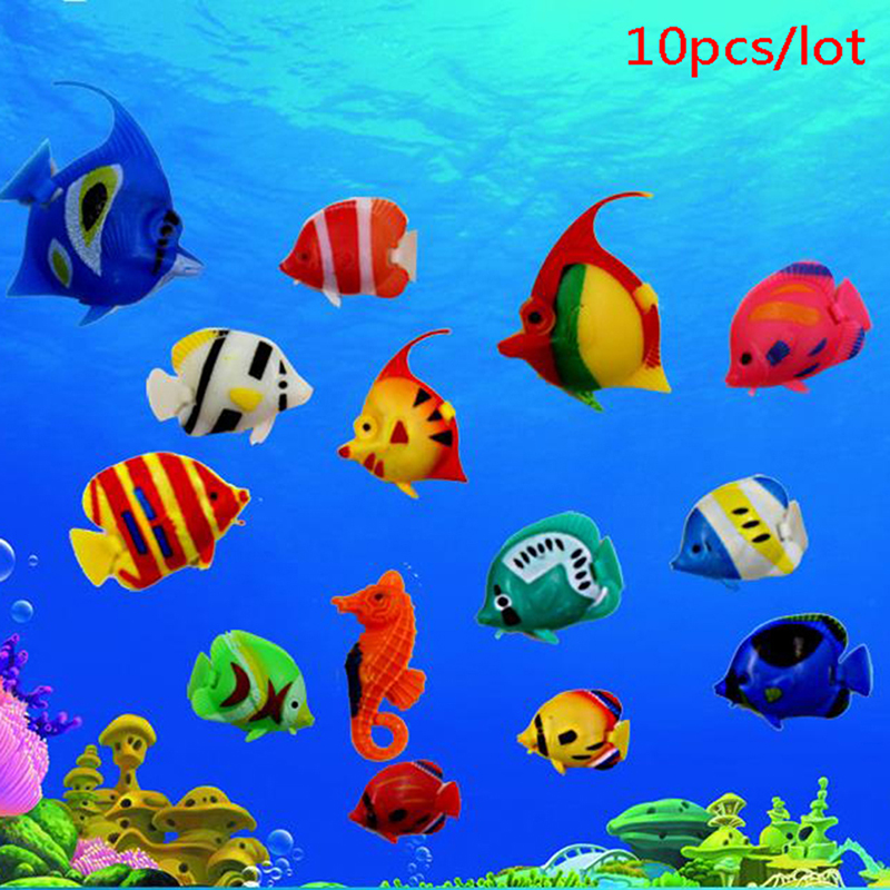 Aquarium Fish Saltwater - 【D】10 szt. Sztuczne pływające rybki do