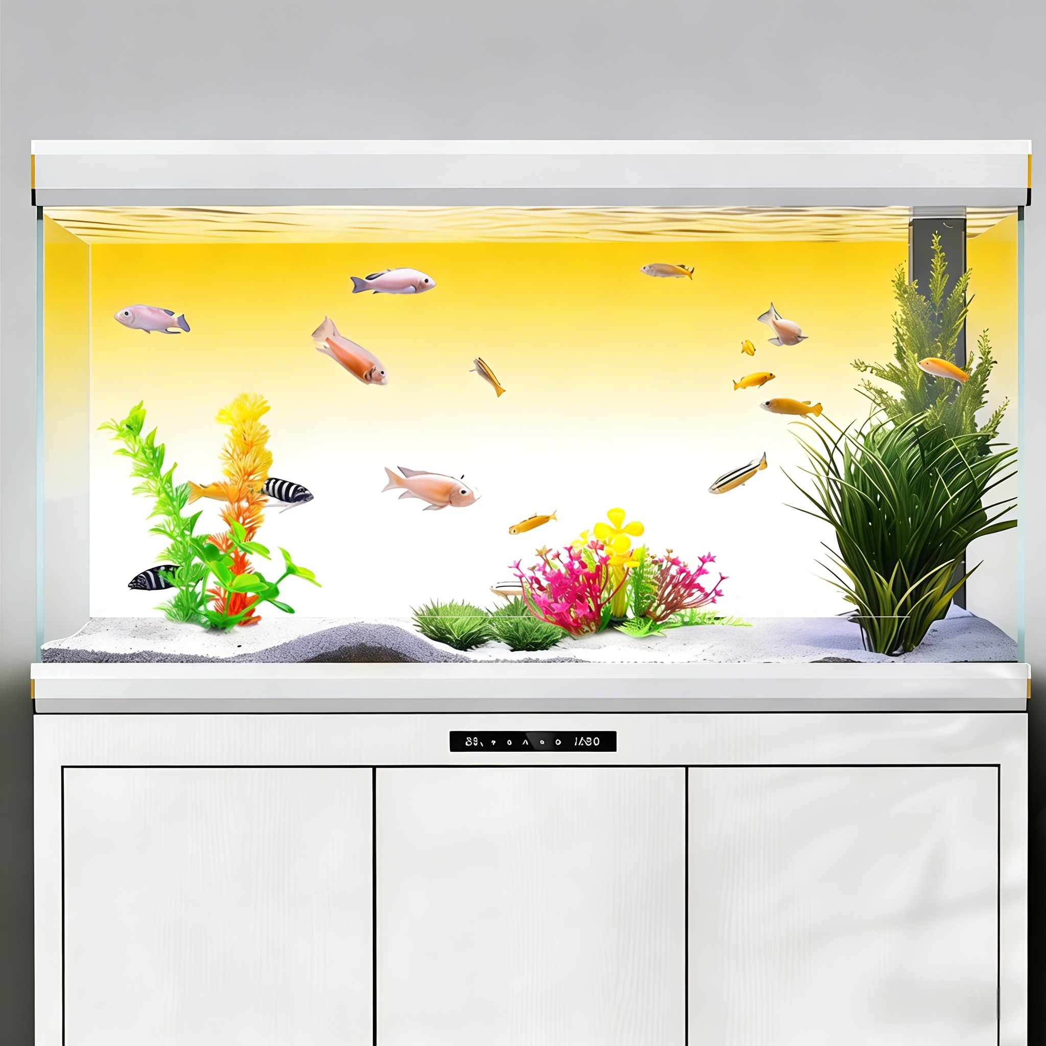 Żółto-biały gradient, malowana – Aquarium Fish Yellow recenzja i cena