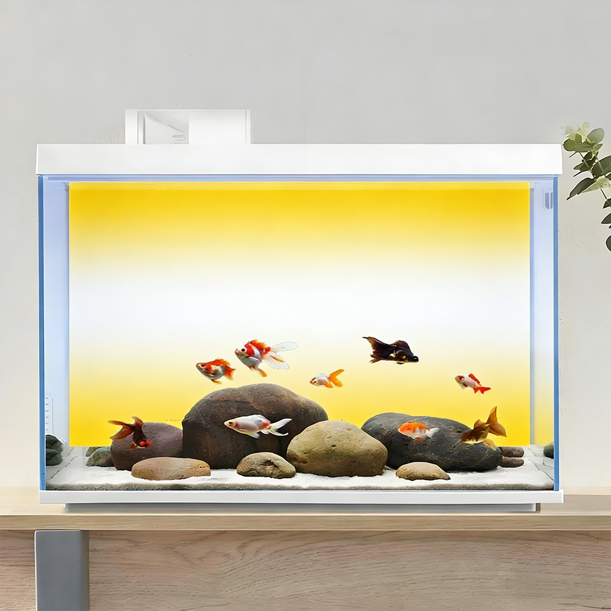 Żółto-biały gradient, malowana – Aquarium Fish Yellow recenzja i cena
