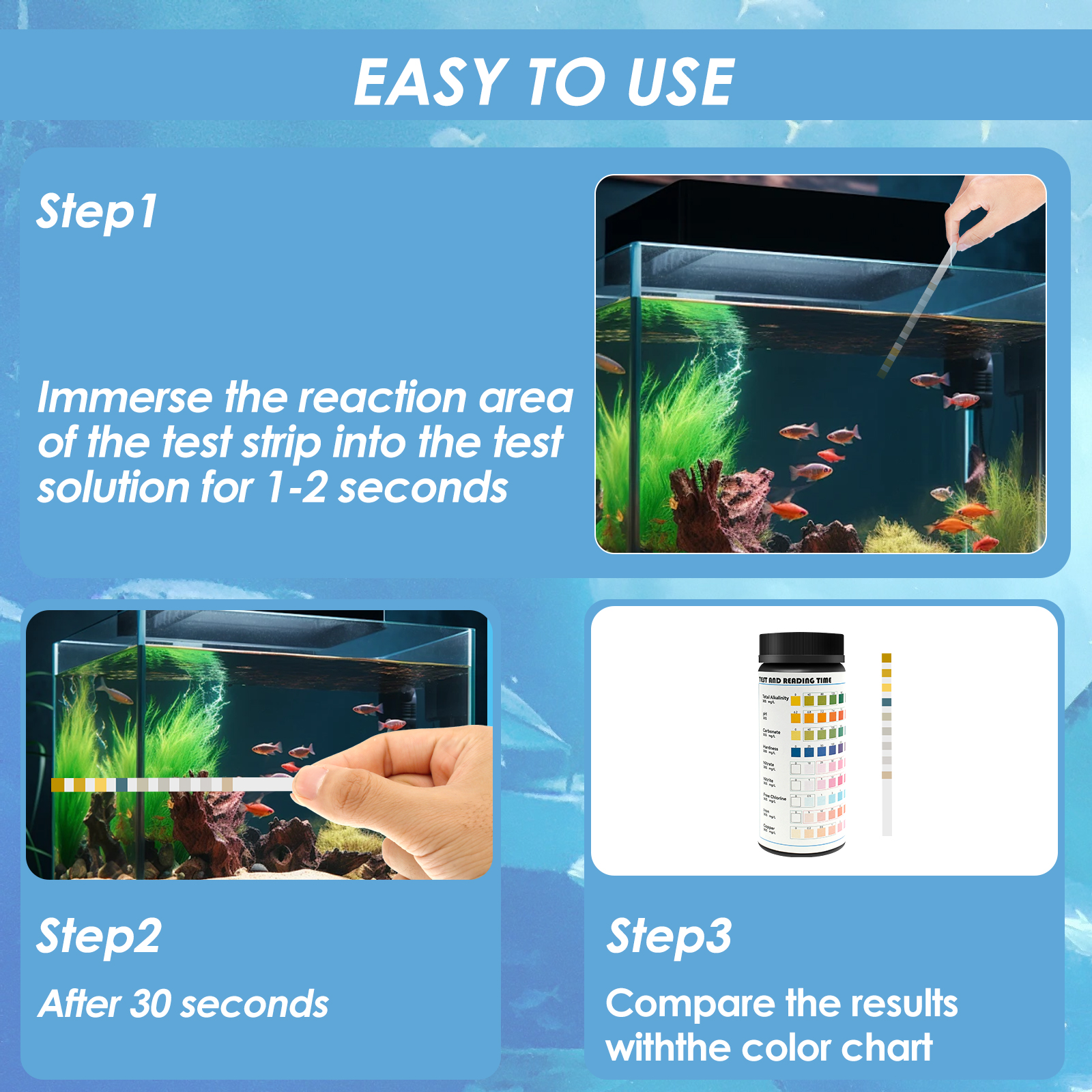 100 sztuk pasków testowych do  – Aquarium Fish Saltwater recenzja i cena