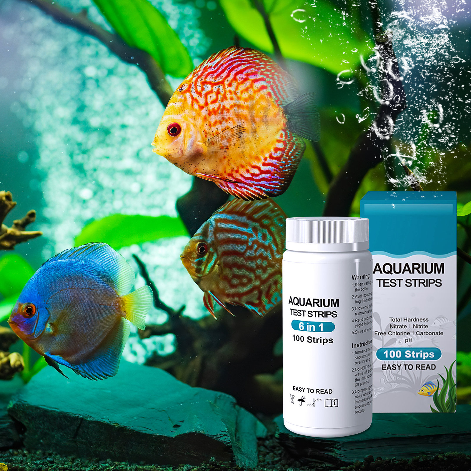 100 sztuk 6-w-1 zestaw pasków  – Aquarium Fish Pond recenzja i cena