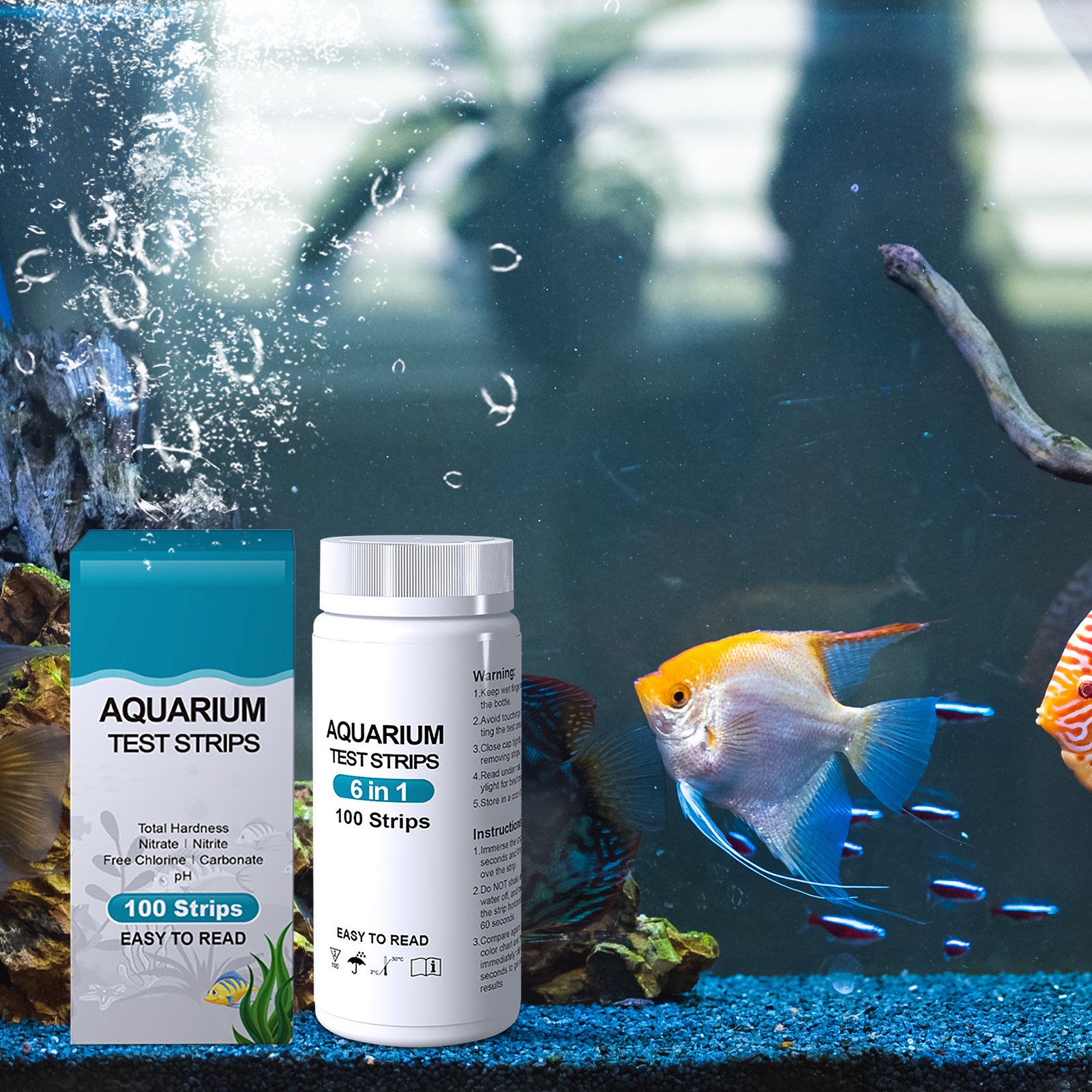 100 sztuk 6-w-1 zestaw pasków  – Aquarium Fish Pond recenzja i cena