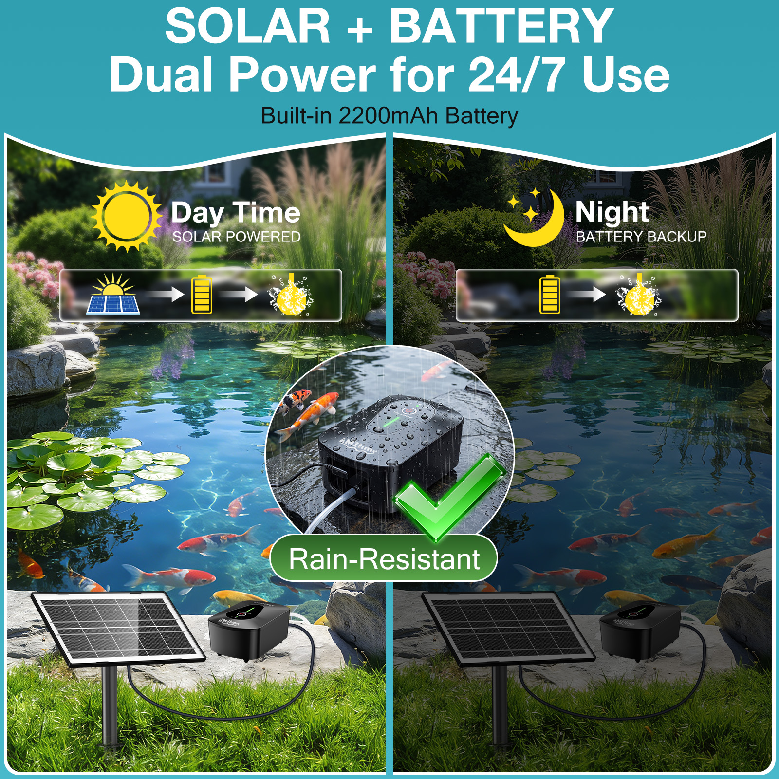Aerator solarny do oczka wodne – Aquarium Fish Pond recenzja i cena