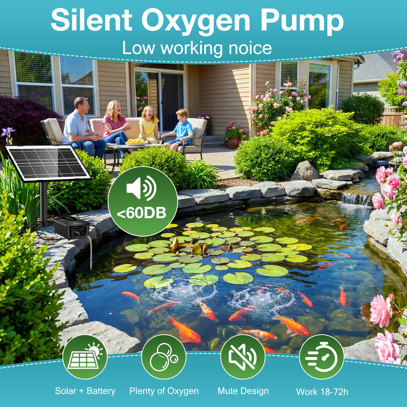 Aerator solarny do oczka wodne – Aquarium Fish Pond recenzja i cena