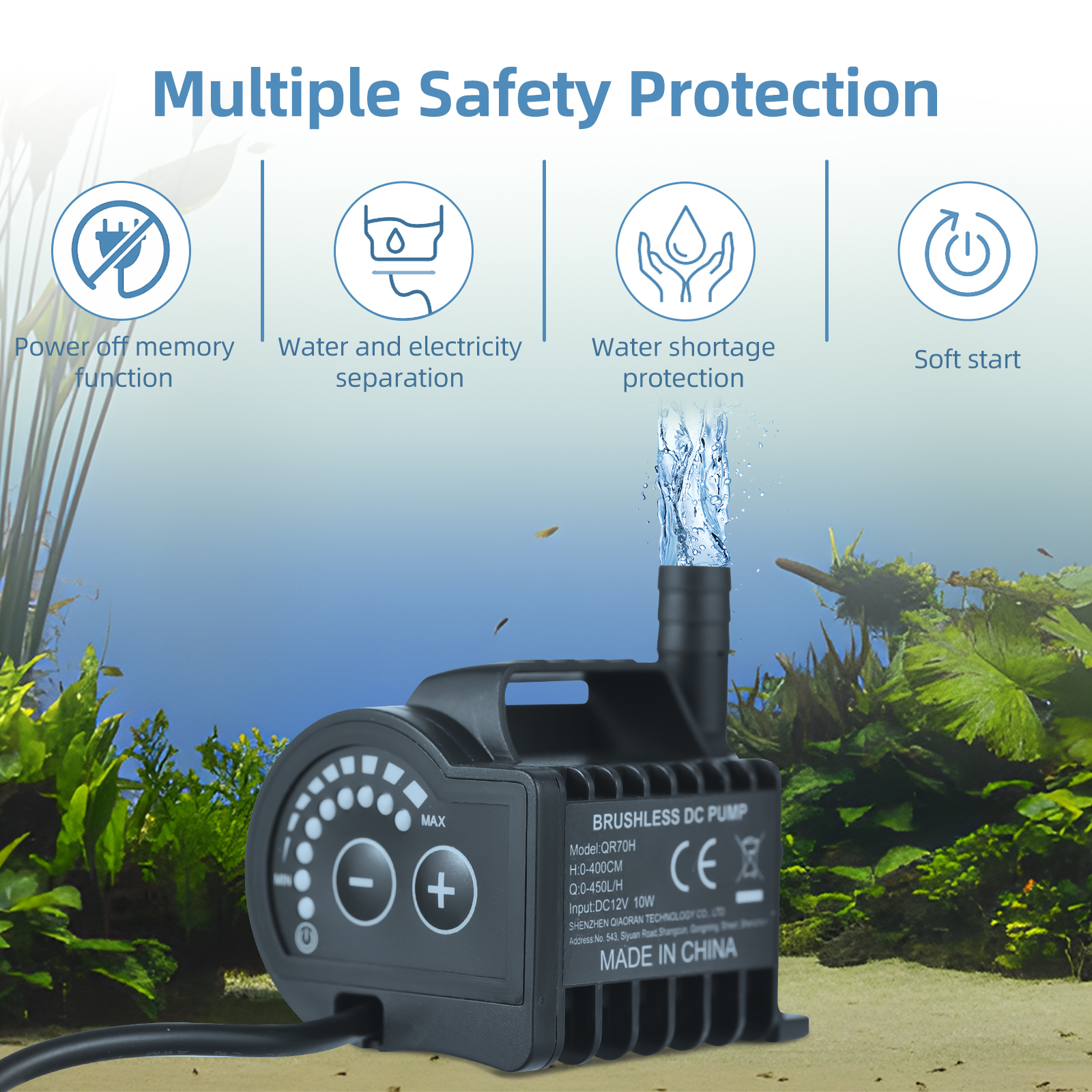 Zatapialna pompa wodna 12V, 8  – Aquarium Fish Pond recenzja i cena