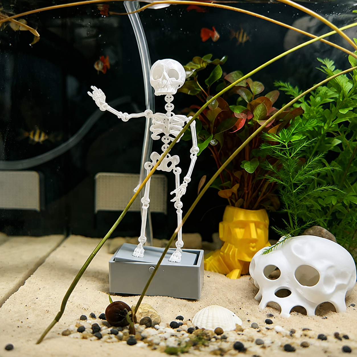 Tańczący Szkielet Dekoracja do – Aquarium Fish Saltwater recenzja i cena